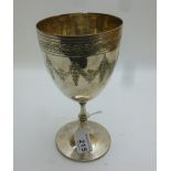 A large engraved plated goblet est: £40-