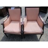 A pretty pair of 20c armchairs upholster