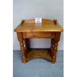 A 20c pine side table with single drawer