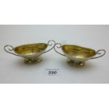 A pair of Victorian silver boat shaped s