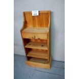 A small 20c pine open bookshelf with sin