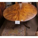 A Georgian oval mahogany tilt top table