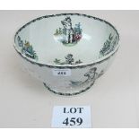 A 19c Staffordshire bowl depicting all t