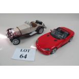 Two model cars Mercedes SSK 1978 and a D