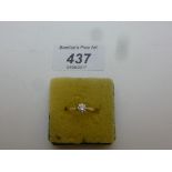 A 9ct gold diamond solitaire ring (size