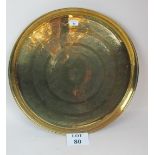 A 19c brass Indian tray in good conditio