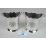 A pair of silver plated oval wine buckets est: £80-£120 (B12)