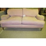 A John Lewis Penryn pink upholstered two seater sofa with fine labels cost £999 new est: £100-£150