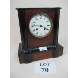 A Victorian walnut mantel clock with Fre
