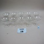 A set of ten star design champagne glasses top quality est: £50-£80 (N3)