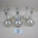 A set of six 19c decanters est: £60-£120 (N3)