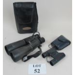 A cased Pentax 9 x 63 DCF binoculars and a smaller Minolta pair est: £30-£50 (B24)