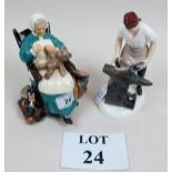 Two Doulton figures 'The Blacksmith of Williamsburg' (HN2240) and 'Nanny' (HN2221) est: £50-£80