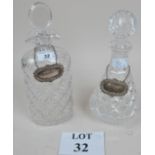 Two decanters with hanging plated labels for Whisky & Port est: £30-£50 (A2)