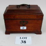 A 19c mahogany tea caddy box est: £40-£60 (A2)