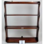 A 19c set of mahogany shelves est: £40-£80 (N3)