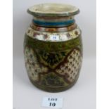 A large early painted wooden vase possibly Scandinavian est: £80-£120 (A3)