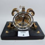 A skeleton clock with chain fusee movement for restoration est: £50-£80 (G2)