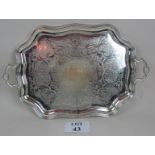 A large silver plated tray est: £25-£45 (G3)