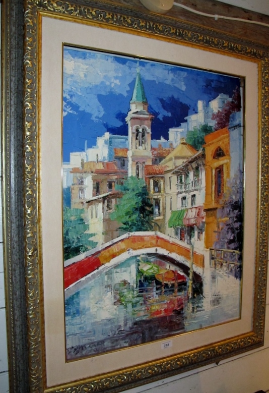 Antonio Di Viccaro - A framed oil on can