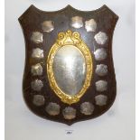 A large silver mounted shield (one piece