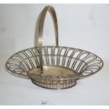 A large Georgian silver openwork basket