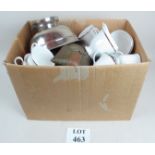 A box of assorted items to include silve