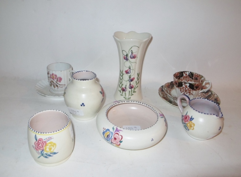 Four pieces of Poole pottery, a Cinque P