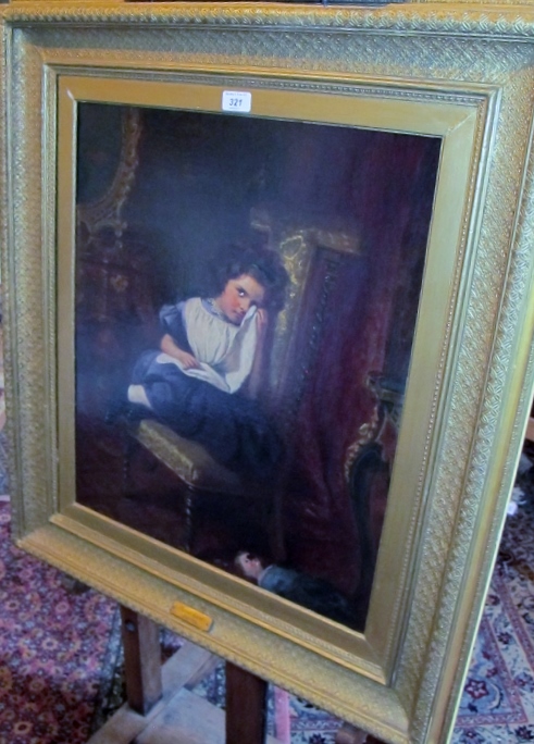 James Sant (After) - A framed oil on can