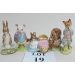 Four Beswick Beatrix Potter figures and another by Royal Doulton est: £50-£80 (B22)