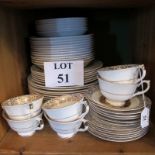 A vintage British Anchor 'Hostess Ware' thirty four piece dinner service and a 'Cries of London'