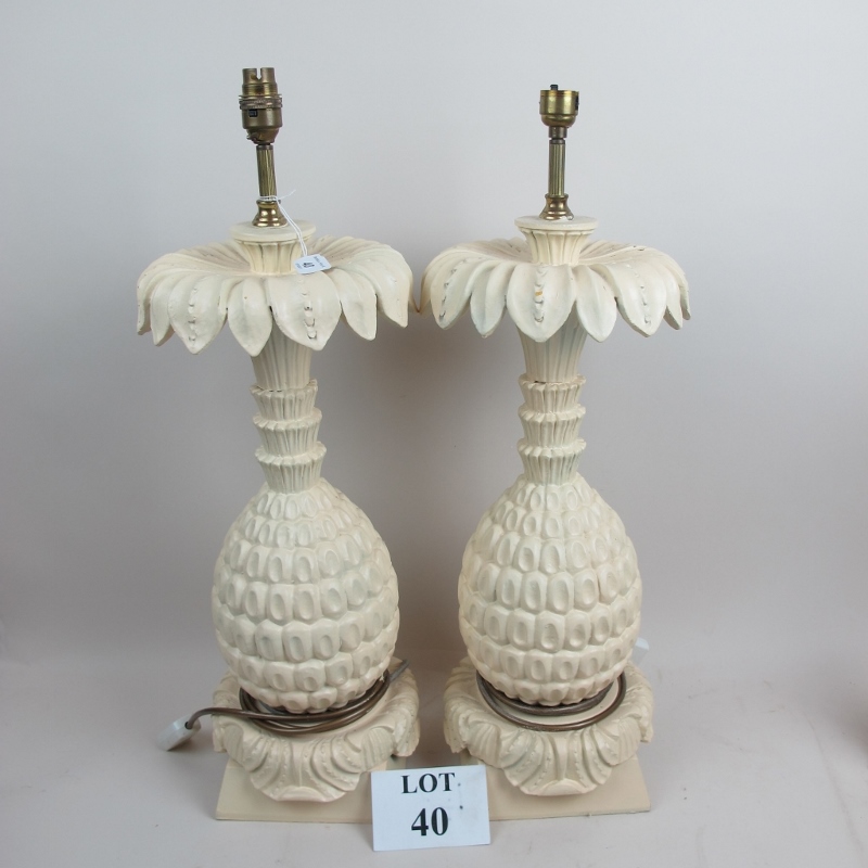 A pair of Regency style table lamps,
