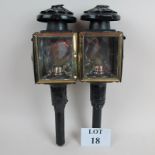 A pair of Victorian coaching lamps est: £50-£80 (B35)