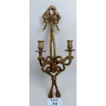 A set of carved period style carved gilt wood wall lights,