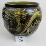 An early 20th century Arts & Crafts Pottery jardiniere in the manner of Bretby,