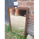 An oak framed wall mirror rectangular est: £15-£25