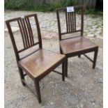 A pair of 19th century oak country chairs est: £30-£50