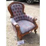 A 20th century mahogany framed spoon back child's chair est: £30-£50