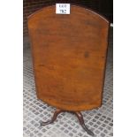A c1900 mahogany oblong tilt top tripod table in clean condition est: £40-£60