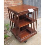 A 19th century mahogany revolving bookcase est: £30-£50
