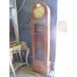 A mahogany cased 'Wempe' (Hamburg) long case clock with Westminster chime with three brass weights