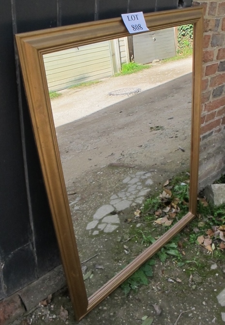 A 20th century gilt framed rectangular wall mirror (112 cm x 87 cm approx) est: £40-£60