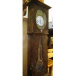 A large French long case clock with hand painted case est: £250-£300