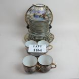 A Noritake hand painted par tea set (app