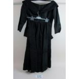 A black ladies top and skirt vintage est