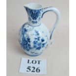 A 19th century blue & white jug depictin