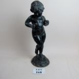 A 19th century leaded figurine of a cher