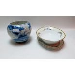 A Noritake serving dish and plate and a