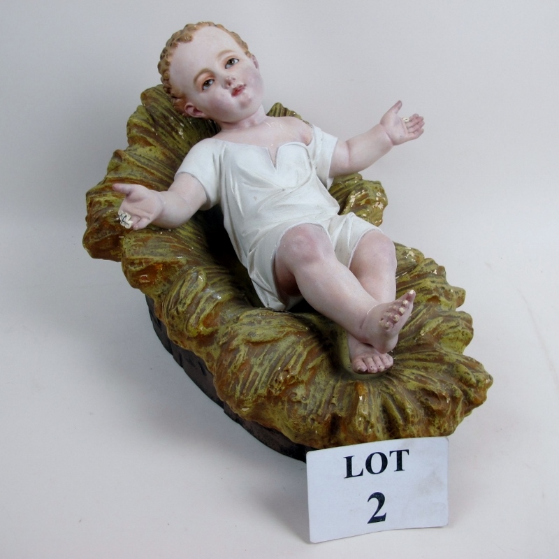 A vintage plaster model of the baby Chri