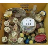 A box of miscellaneous china and bric-a-